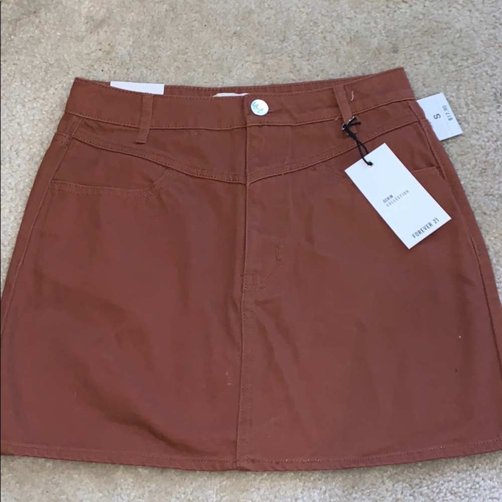 Forever 21 burnt orange denim skirt